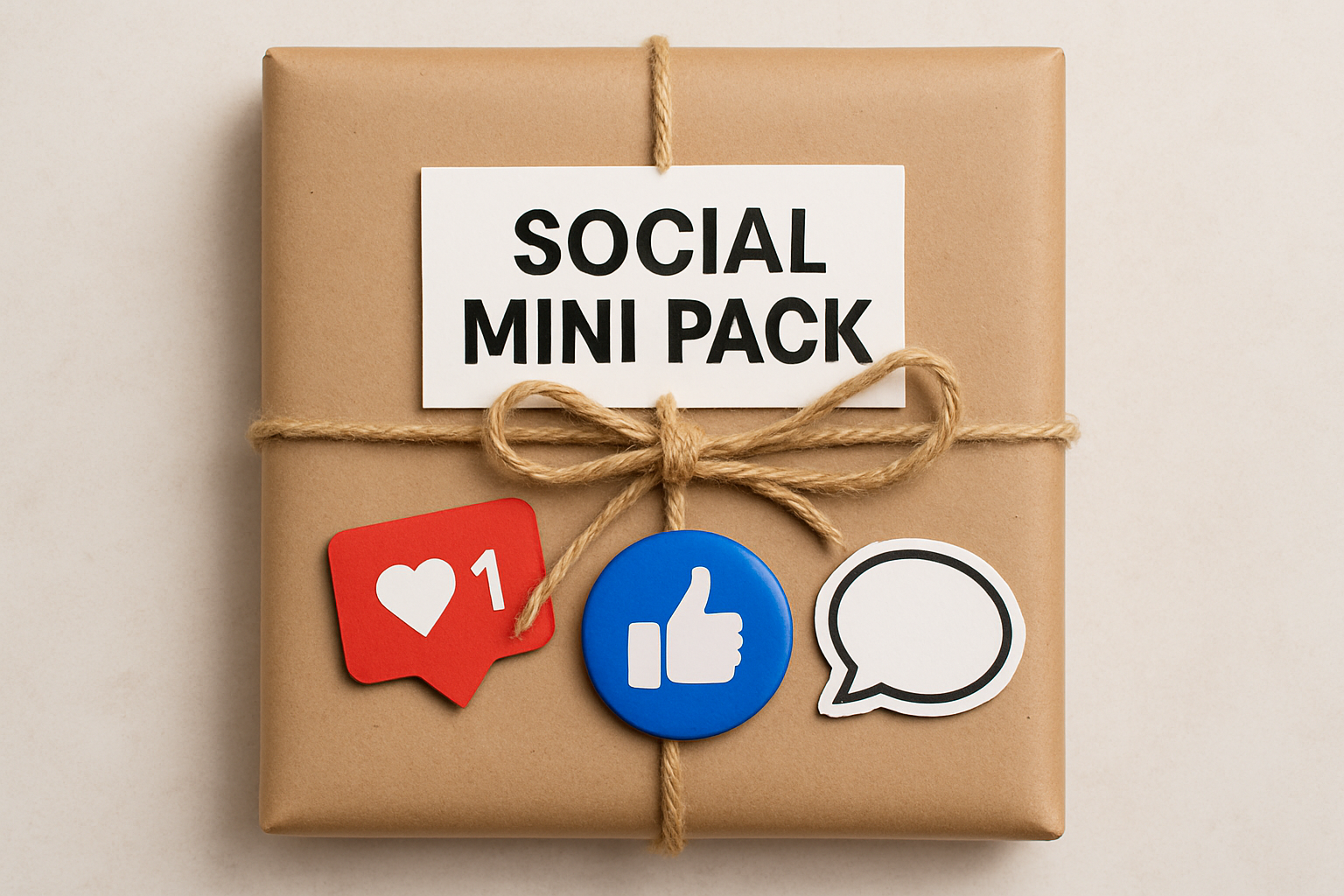 A social mini pack as a gift | SocialPack.be Gratis Mini-pack en dus een gratis SocialPack afbeelding van cadeau dat is gratis scoren